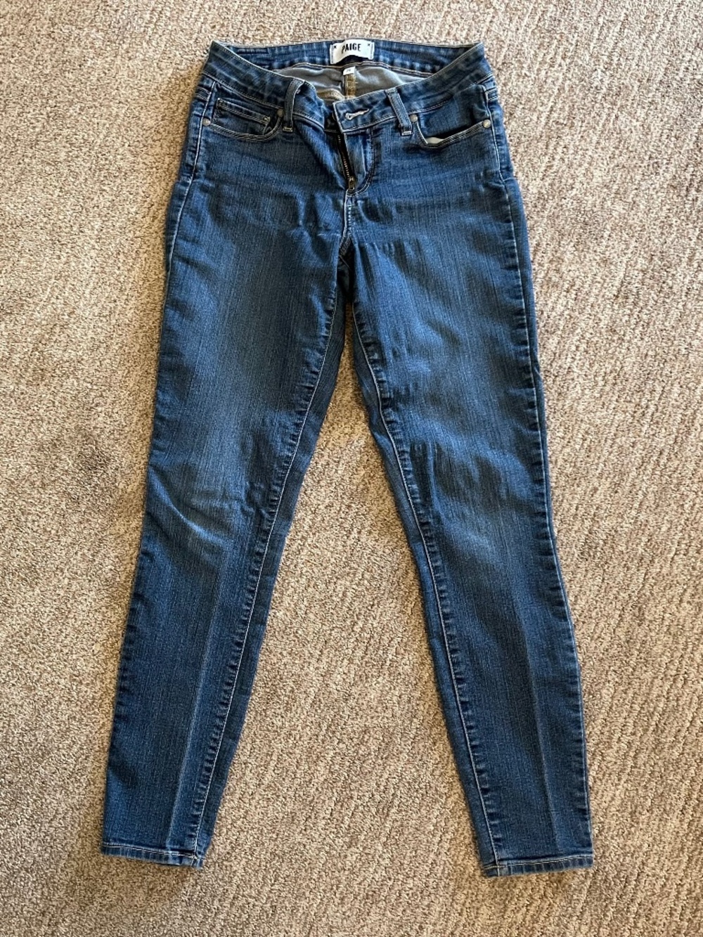 Paige Verdugo Ankle Skinny Jeans Size 26 Stretch Denim Premium Jeans